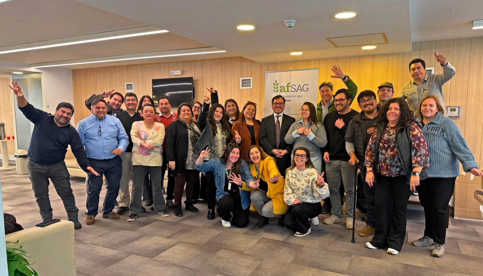 Dirigentes de AFSAG en la segunda jornada de la Asamblea Nacional